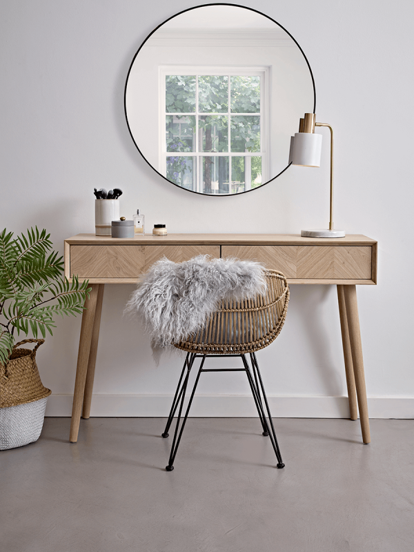 Chevron Oak Dressing Table